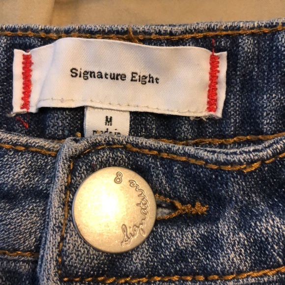 Signature Eight Denim distressed Mini Skirt SZ M - Picture 5 of 7